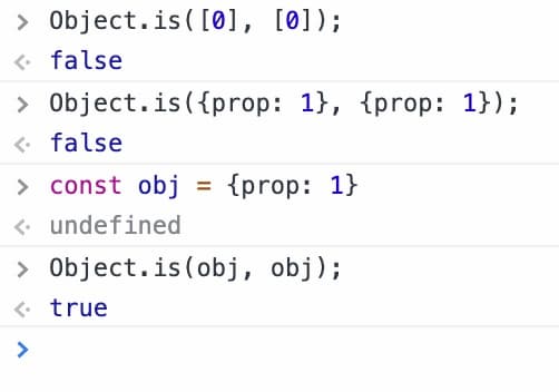 Object.is() sample